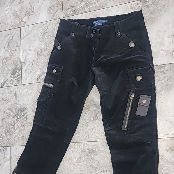 Ralph Lauren Blue Label Pants - RALPH LAUREN 100%CCOTTON CORDUROY STRUCTURED CARGO TYPE MADE IN HONG KONG PANTS